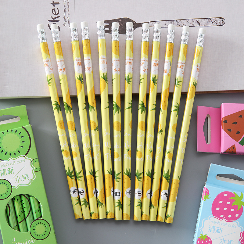 Creative traditional Chinese culture fruits, top students on the golden list, HB eco-friendly pencils, student pencils, stationery wholesale and customization pic 29