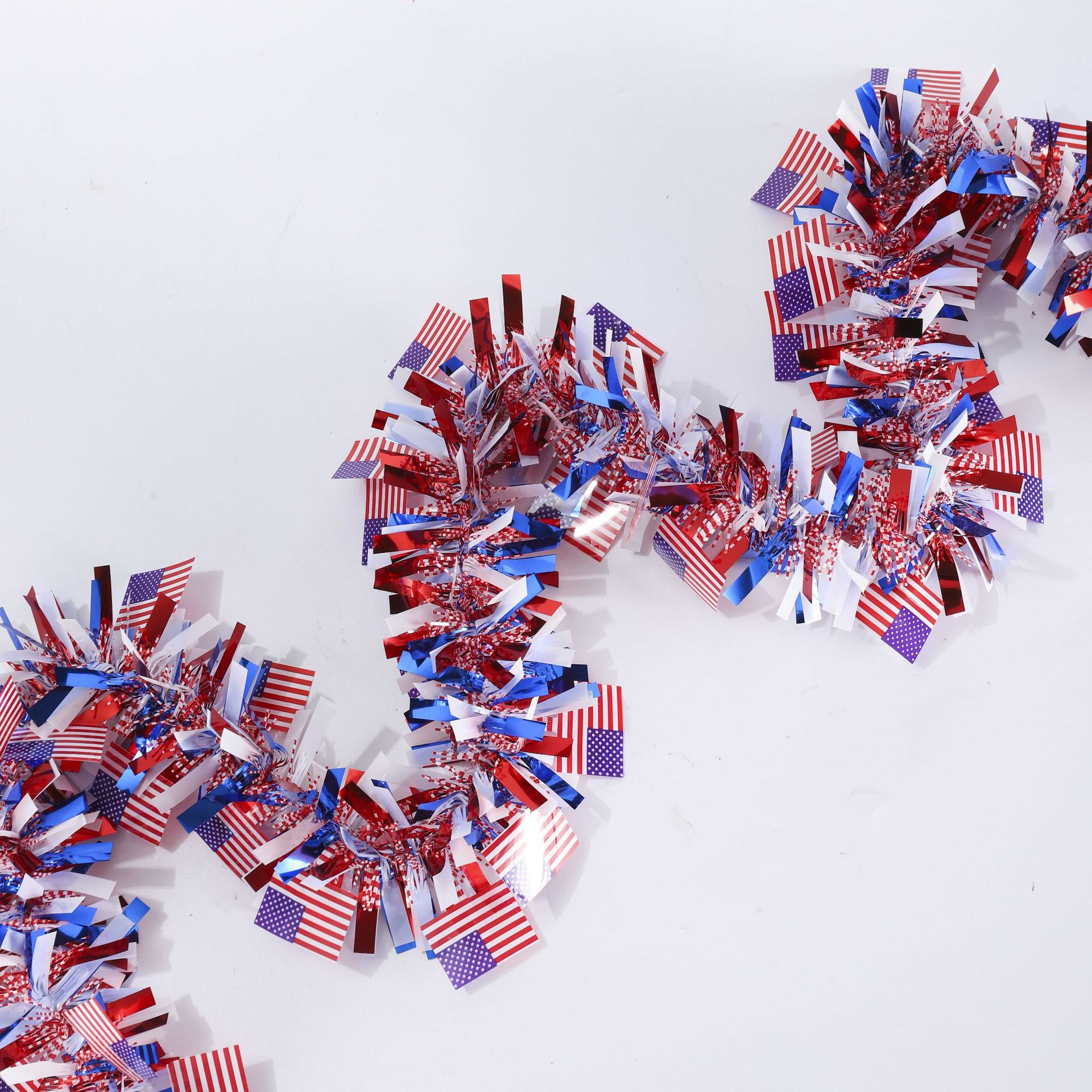 Factory wholesale cross-border exclusive supply of American flag decorative ribbons, woolen strips, Amazon festival celebration decorations pic 4
