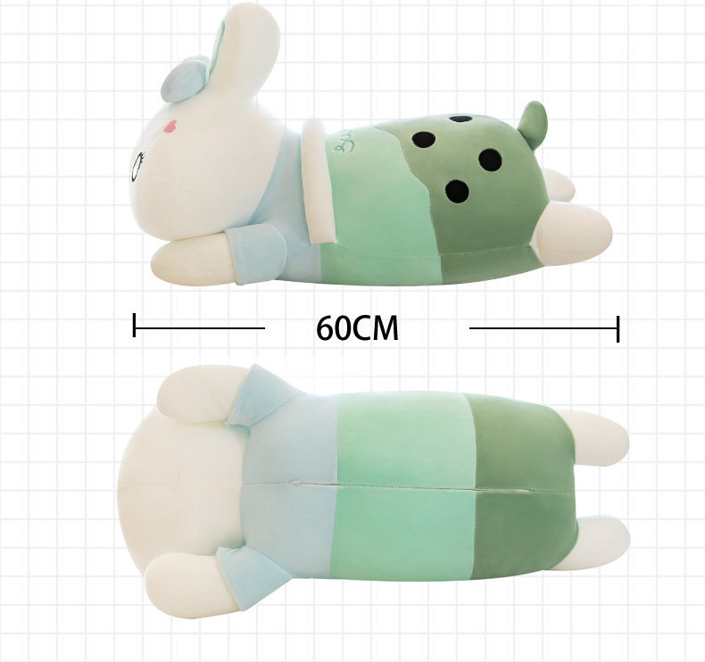 Wholesale of cartoon milk tea rabbit air conditioner quilts, two-in-one car air conditioner quilts, throw pillows, nap pillows and quilts, cross-border export pic 14