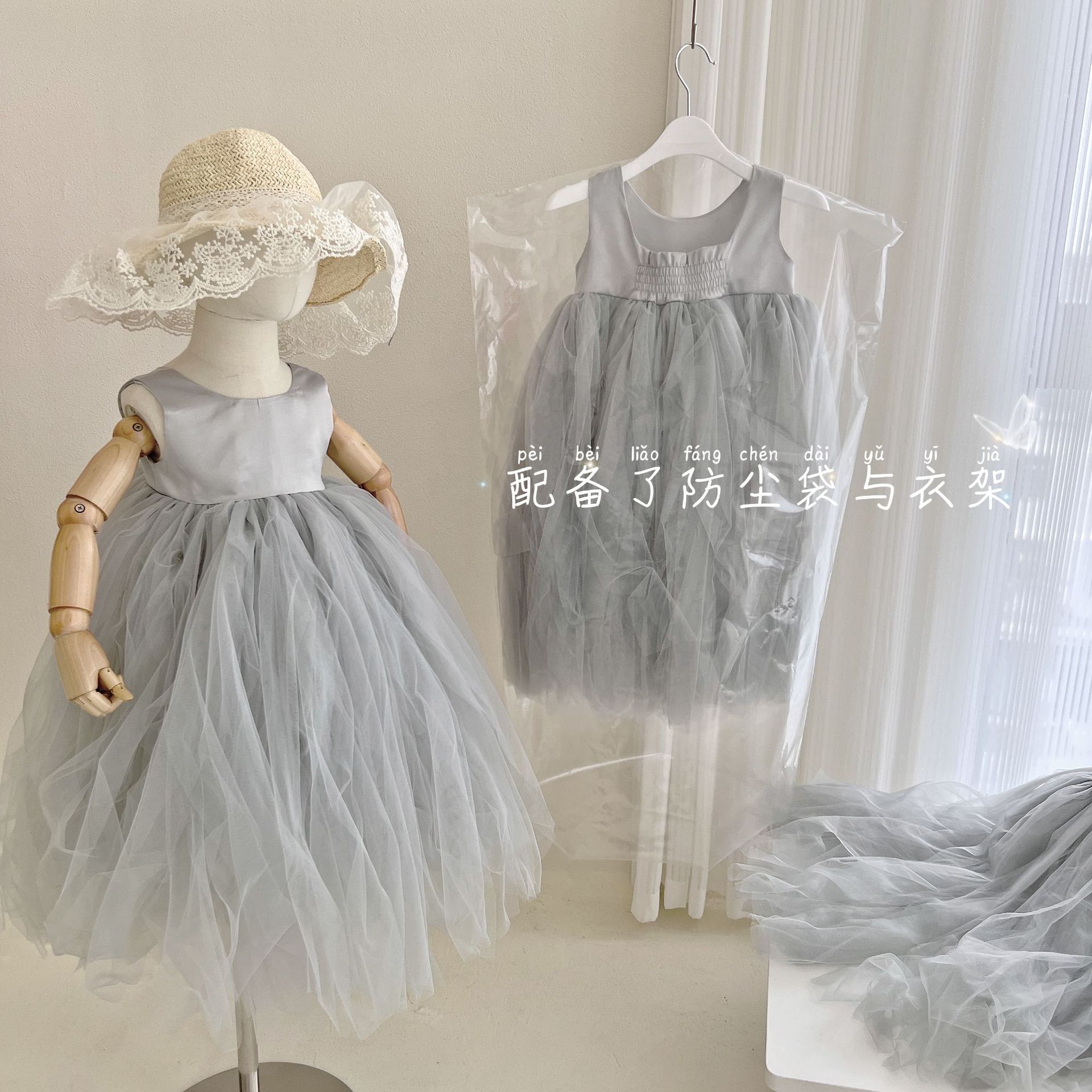 织里童装女童连衣裙夏儿童爱沙公主裙春装蓬蓬裙女孩生日礼服裙子详情21
