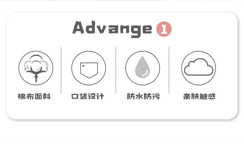 棉布双层防水有袖围裙 康乐屋家用厨房女纯棉全身布艺围裙批发详情4