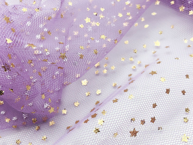 36A hexagonal star mesh fabric, starry sky fabric, stage costume fabric, diy handmade headwear accessories, hair flowers, props pic 8