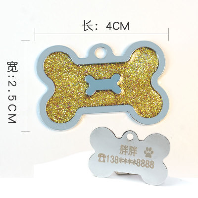 Spot metal aleación de zinc doble hueso forma dog tag id productos para mascotas goteo colgante rotulación láser identificación pic 15