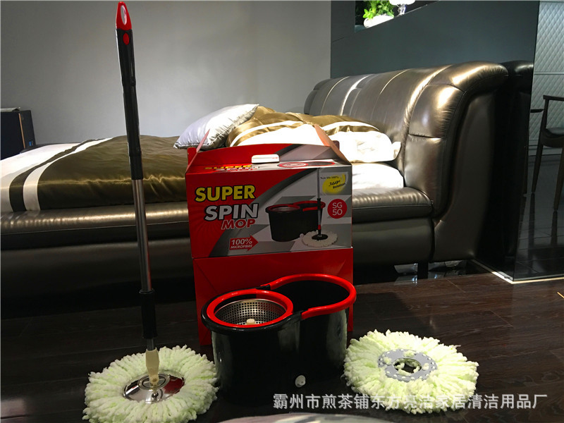 【 Factory Direct Sales 】 Wholesale of dual-drive Good God Drag Rotating mops and hand-pressed mop buckets pic 4