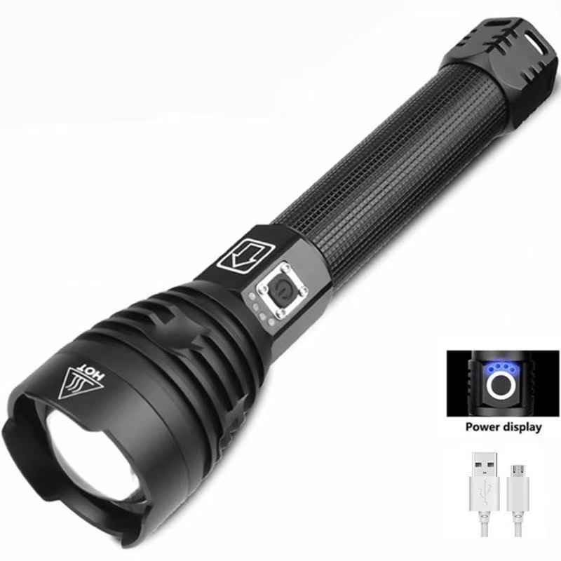 LED high-intensity flashlight USB charging pic 4