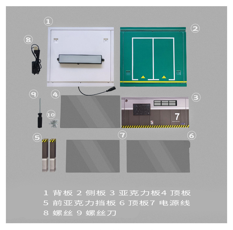 Wholesale car model scene with light PVC1:24 scale two-space alloy car parking lot assembly display storage dust-proof ornaments pic 13