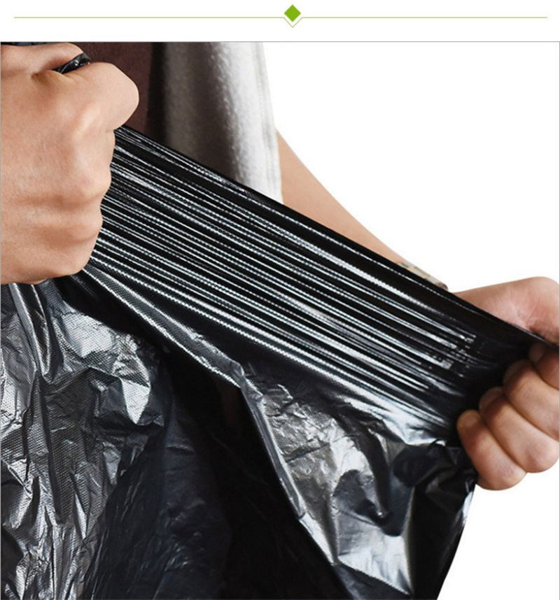 【50个装】垃圾袋家用黑色加厚手提背心式一次性厨房卫生间塑料袋详情13