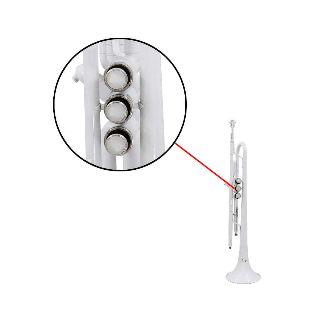 SLADE降B调小号彩色小号黄铜管体学生初学者专业演奏铜管乐器小号详情14