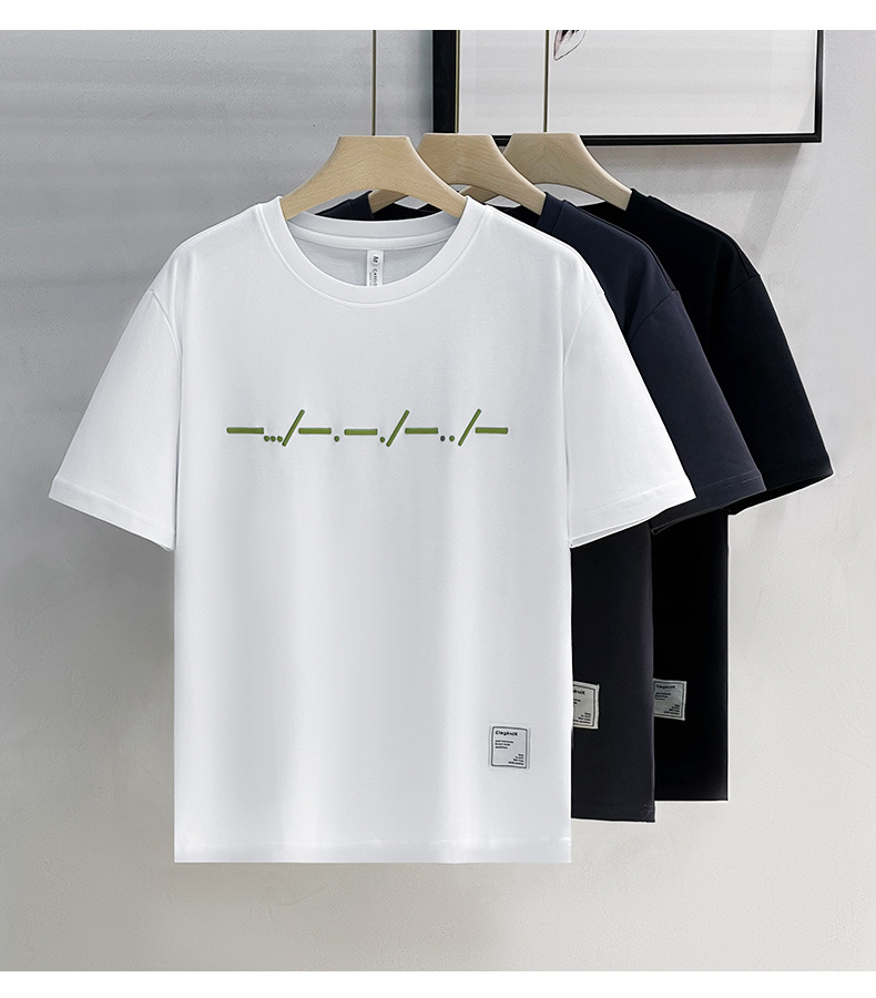 夏季极简内搭打底衫美式休闲短袖t恤男士重磅帅气日系复古男上衣详情14