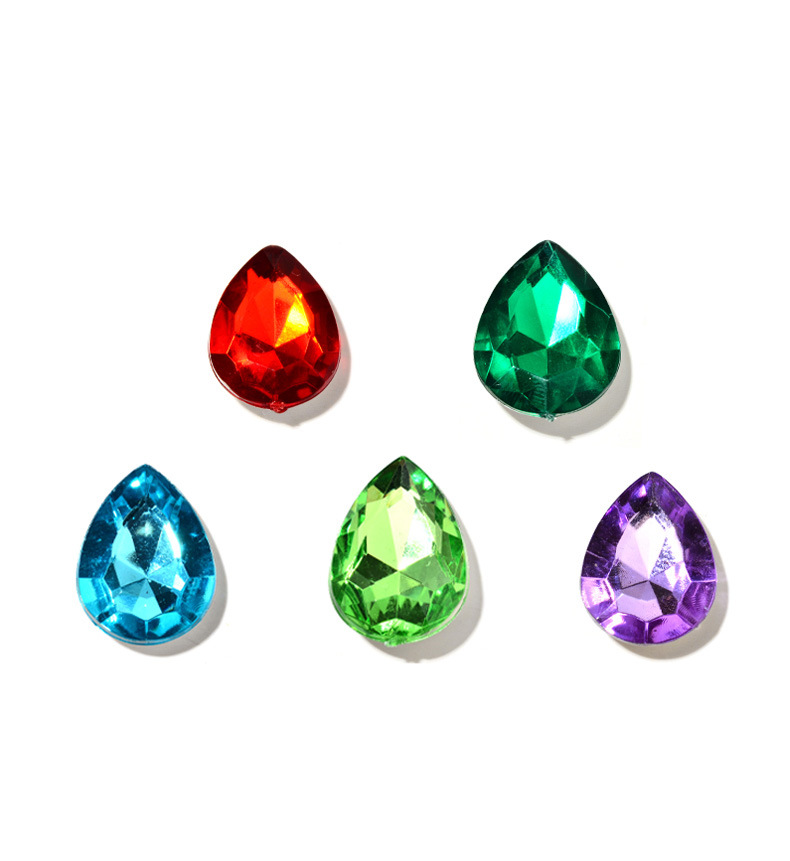 仿水晶玻璃水钻水滴形钻仿台亚克力钻 尖底钻手机美容DIY配件钻详情13