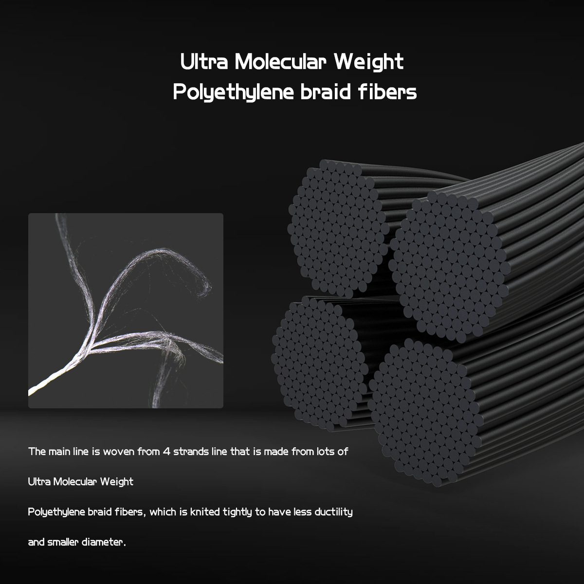 28165 LEO/ LeOU [300/500M Woven PE Fishing Line] Dark green military green rice fishing line pic 3