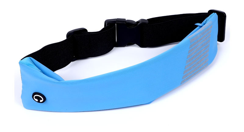 Invisible single-section sports waist bag, waterproof for running and mountain climbing, large-capacity portable reflective belt, headphone jack pic 13