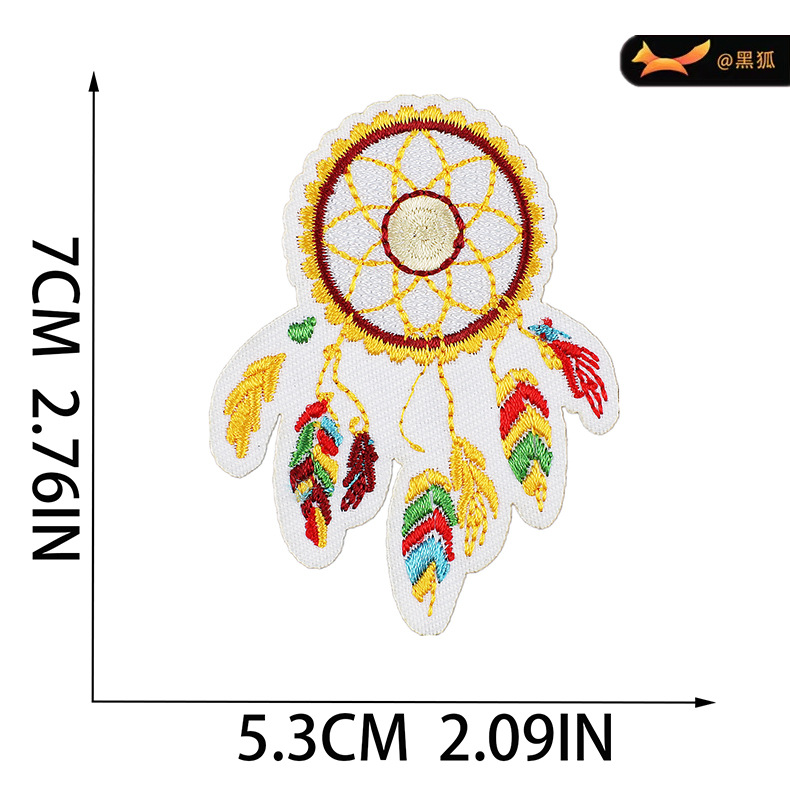 鞋帽刺绣布贴包包补丁贴衣服装饰章仔电脑绣花标卡通花朵刺绣贴 pic 7
