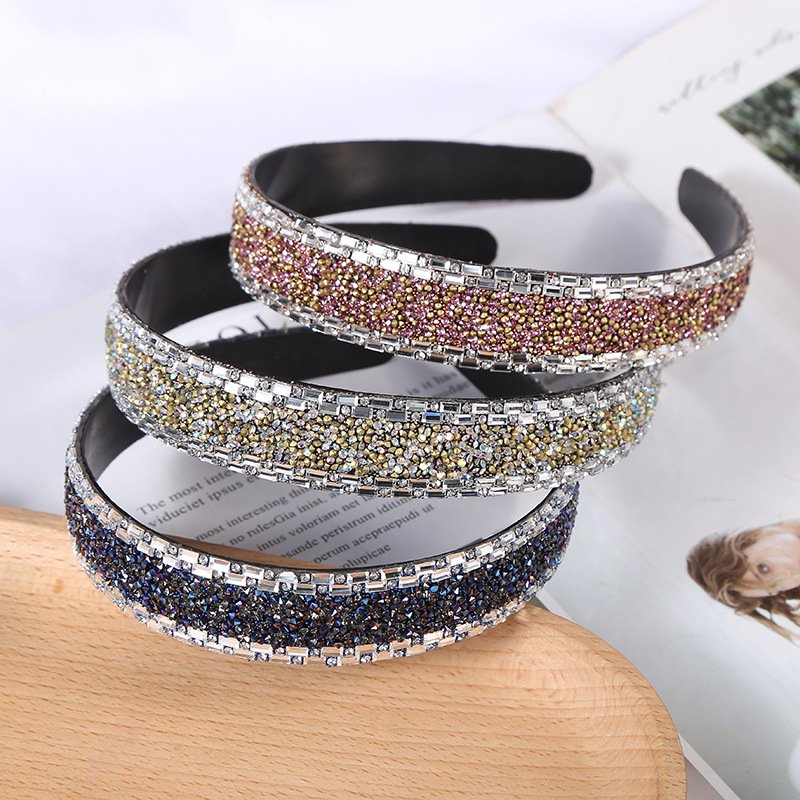 韩版珍珠头箍女士发箍拼接头饰民族风情宽边压发圈百搭发饰多样款式详情13