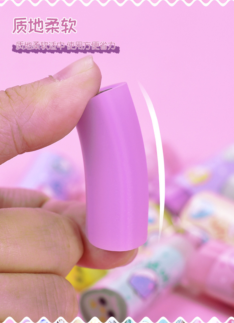 Weibo Stationery Wholesale Cute and Creative Erasers, multi-color round new cartoon animal three-dimensional fragrance Erasers pic 5
