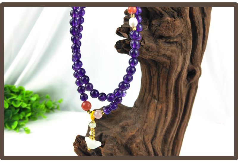Natural amethyst round beads and loose beads DIY handcrafted fashionable ethnic style bracelet and beaded jewelry accessories. Large quantities are available with discounts pic 12