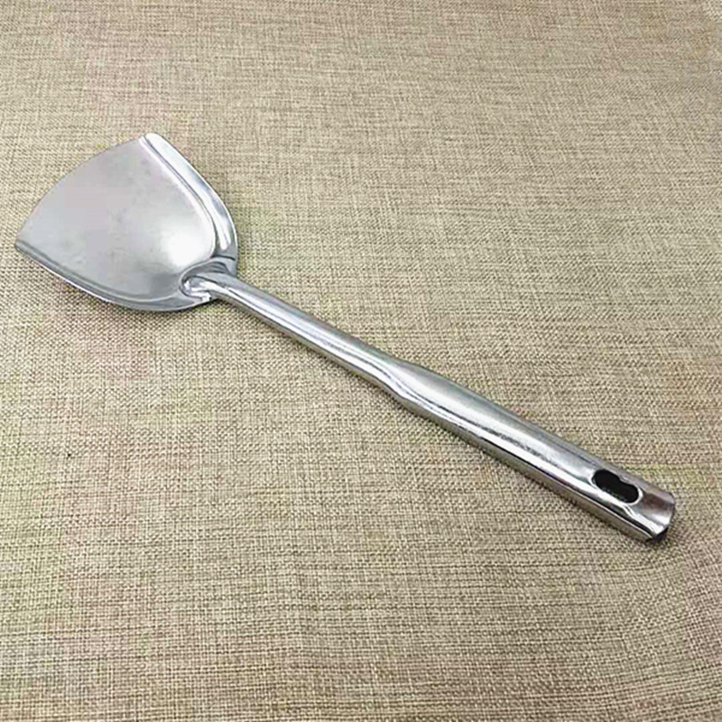 Thickened stainless steel cooking spatula, stir-frying spatula, large rice spoon, thickened long-handled rice spoon, 2-yuan supply pic 9