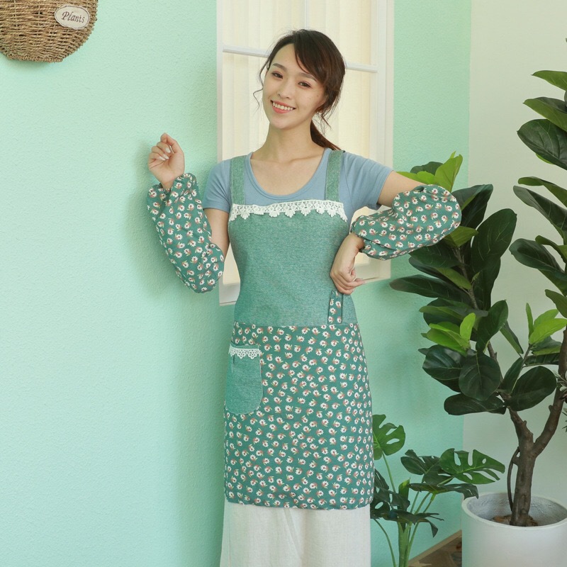 围裙韩版时尚新款双层防水防油防污奶茶店美容院女家务整洁围裙详情6