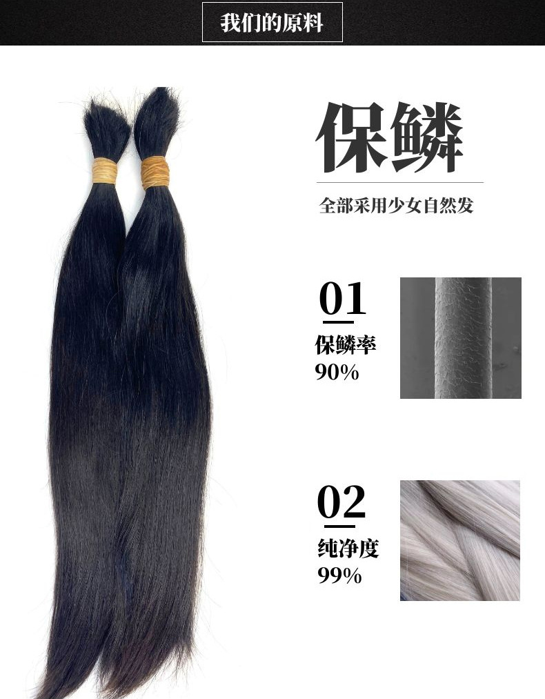High-end real person hair, color PU one-piece hair extension, a bestseller from Europe and America, can be permed or dyed pic 1