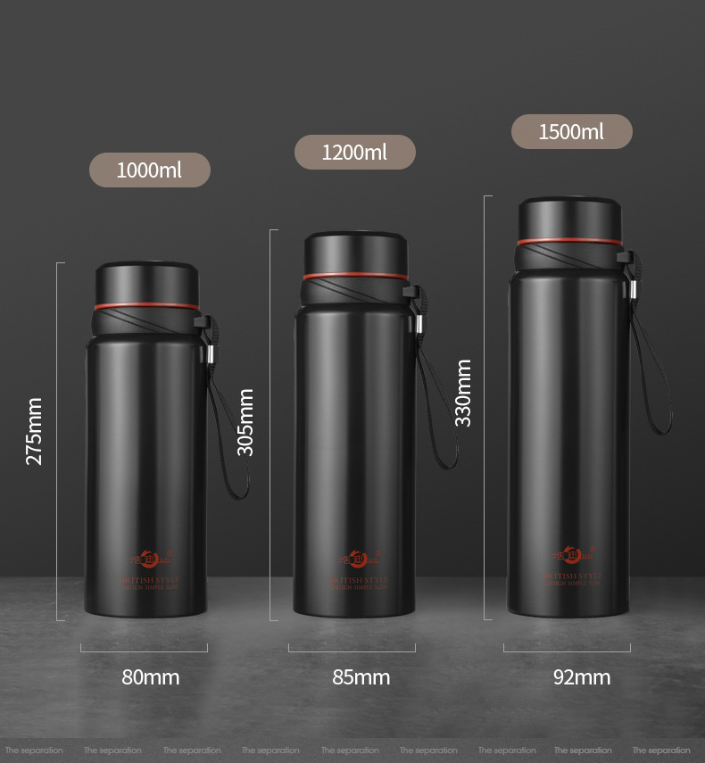 浩迪智能大容量304不锈钢商务保温杯壶吊带简约便携礼品茶水杯子详情11