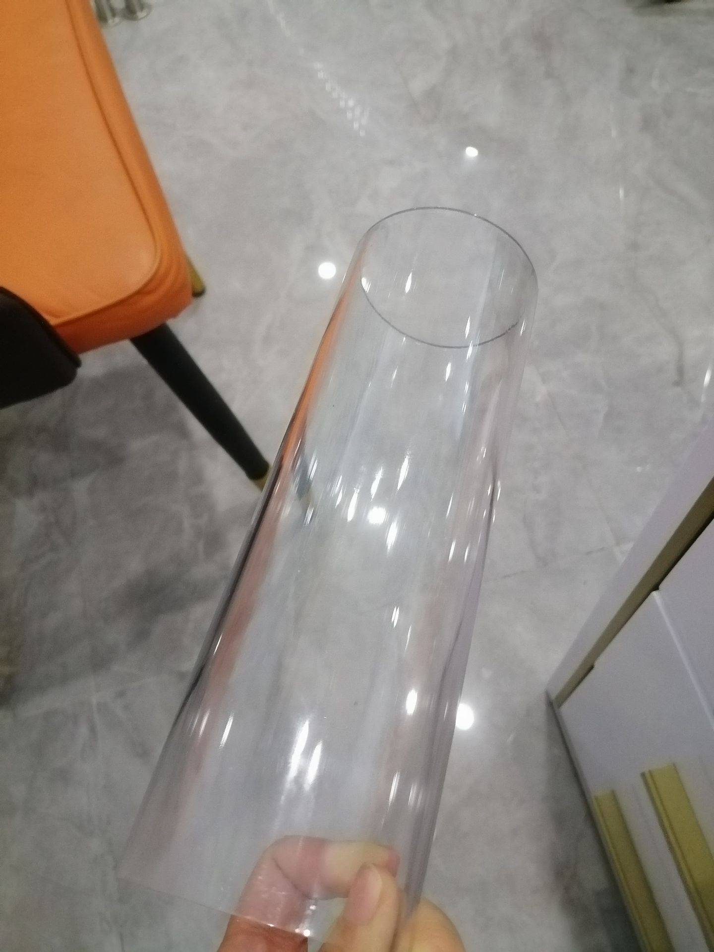 工厂批发现货高清透明无拉痕硬塑料鱼缸水族空心圆管给水pc管详情11