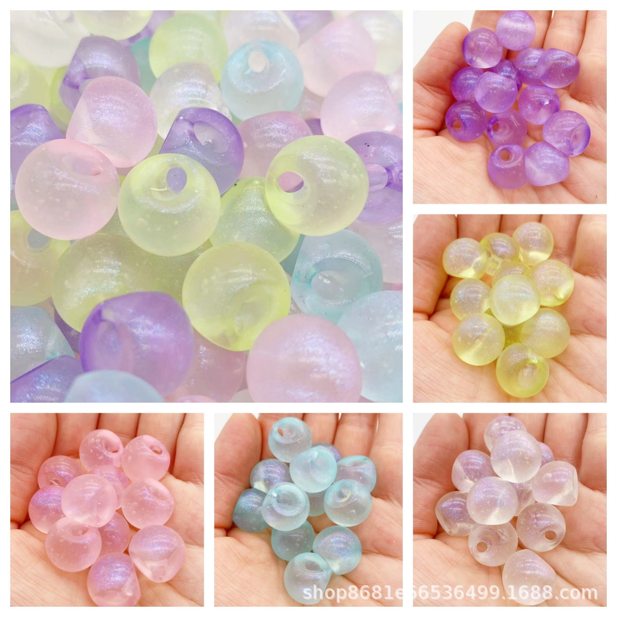 亚克力细闪夜光星空气球狗DIY钥匙串扣车挂材料包抖音爆款 配件详情7