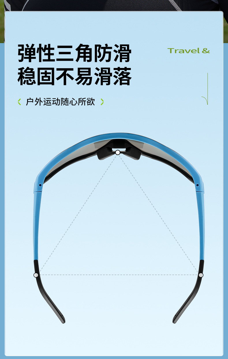 新款PC骑行太阳镜跨境专供运动款墨镜女高级感驾驶遮阳眼镜男批发详情8