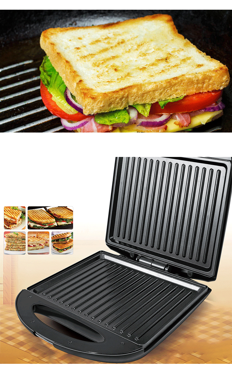 [Cross-border Bestseller]SOKANY903 Sandwich Machine, Breakfast Machine, panini Large Home Waffles pic 8