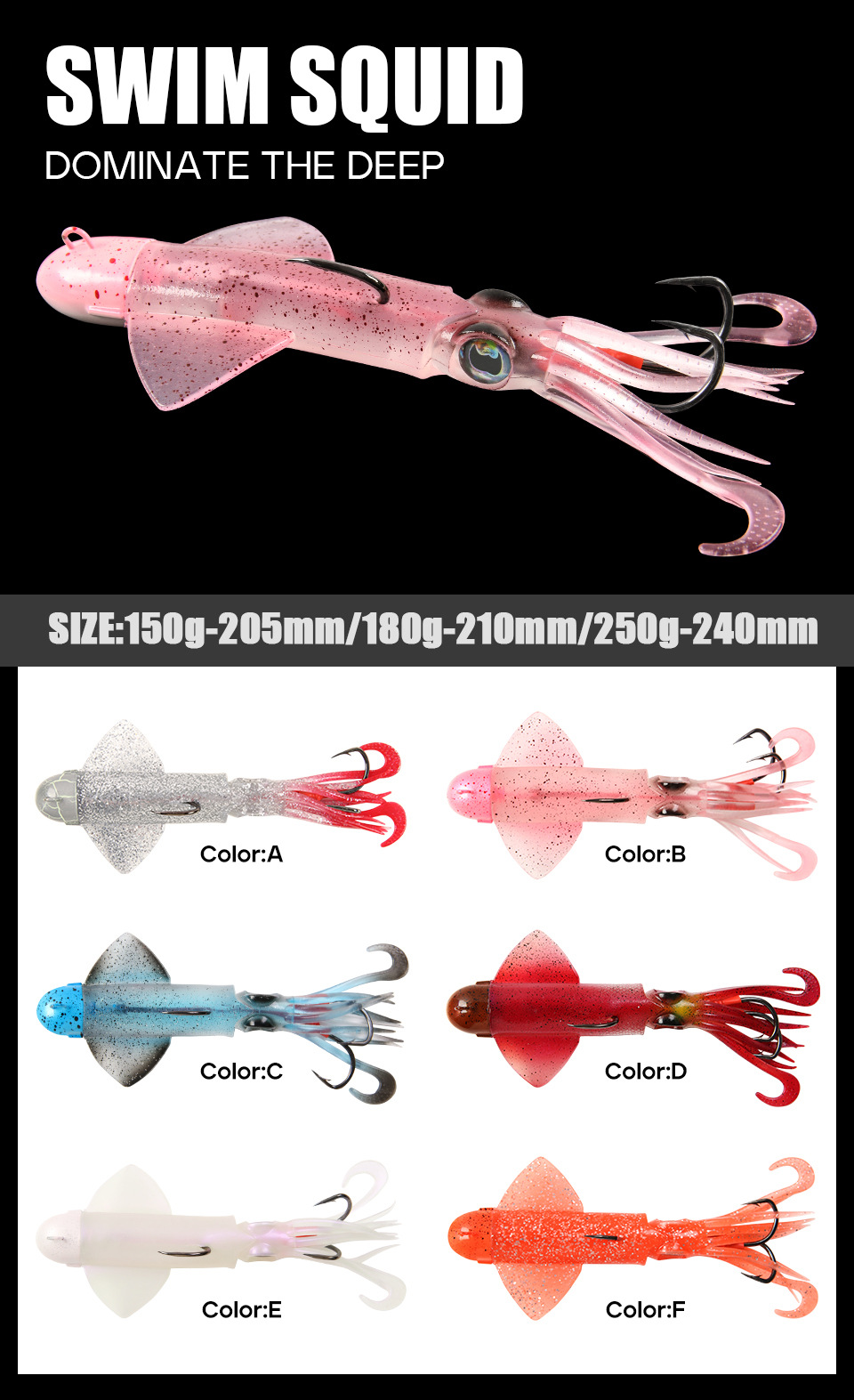 2025新款深海鱿鱼夜光UV路亚假饵大型VIB金枪GT石斑鱼饵海钓渔具详情3