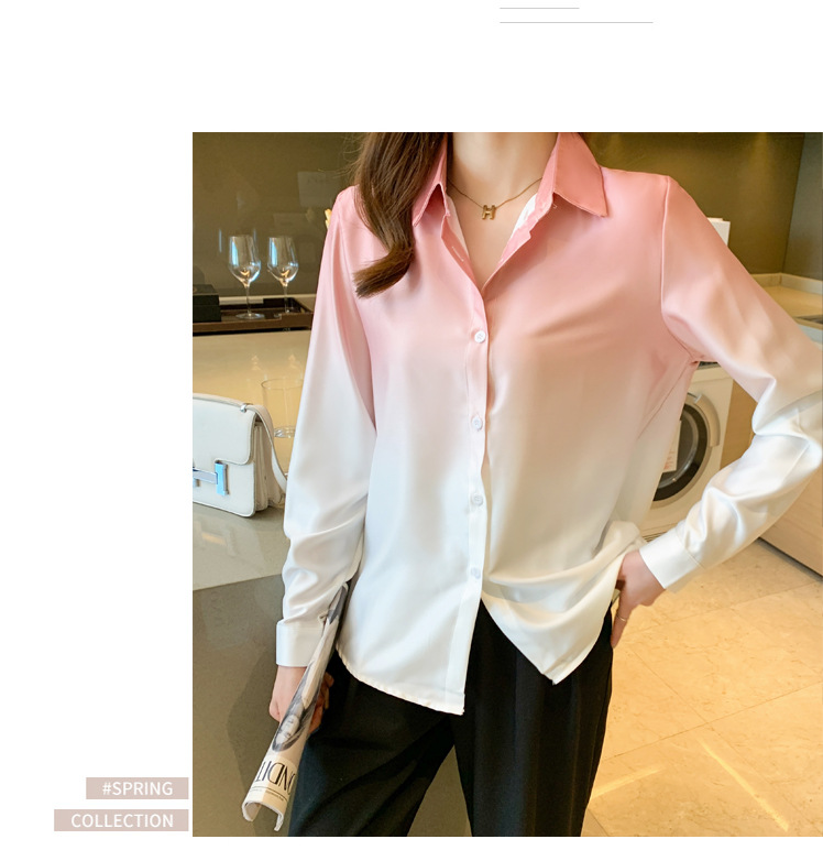 2024秋新款设计感渐变衬衣个性长袖气质百搭宽松显瘦时尚女式衬衫详情20