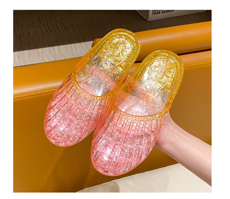 水晶拖鞋女透明洗澡防滑居家中老年妈妈凉拖鞋夏季外穿包头半拖鞋详情24