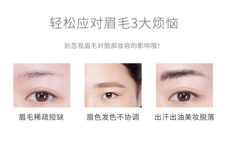 MENOW Two-color eyebrow Powder Mist Eyebrow Waterproof Shadow Three-dimensional Natural two-color easy contouring Product, a bestseller in foreign trade pic 3
