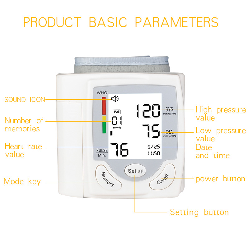 Wholesale of cross-border blood pressure monitors, wrist electronic blood pressure monitors, home blood pressure measuring instruments, and fully automatic digital blood pressure monitors pic 7