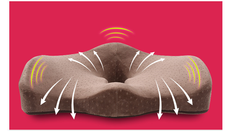 Office seat cushion, slow rebound, memory foam, winter hollow, breathable, beautiful buttocks, computer seat cushion, thickened chair cushion pic 6