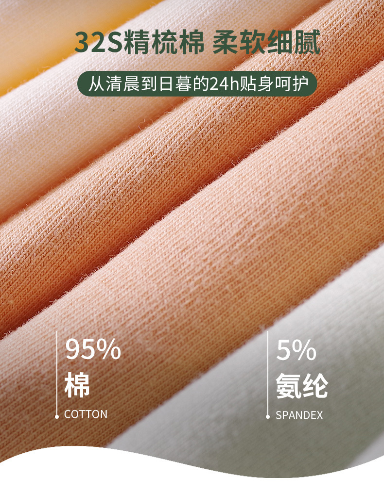 跨境女士内裤批发 夏季纯棉内裤女纯色中腰透气少女学生内裤9905详情7