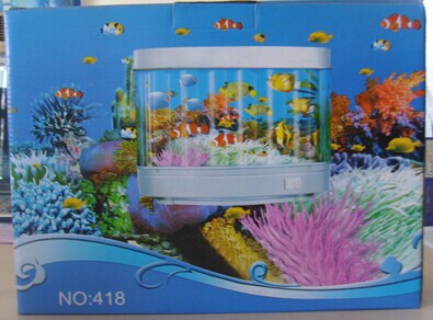 Mini electronic aquarium light fish tank landscape creative plug-in fish tank sea view light fish painting Light fish artist home decoration pic 13