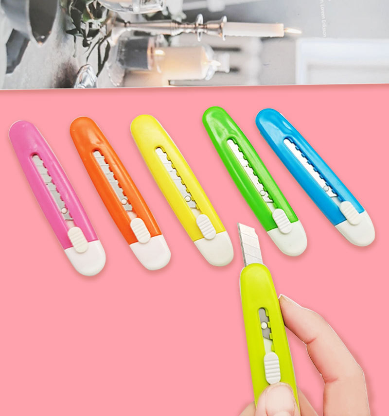 Mini portable oval utility knife, small package opening and box opening knife, portable sharp multi-functional paper cutting tool knife pic 5
