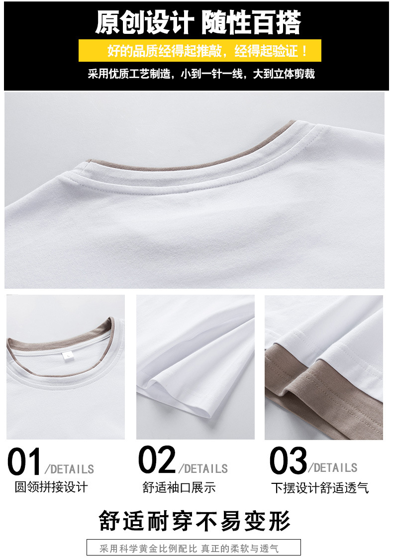 A new summer style American high street round-neck short-sleeved T-shirt for men with loose and simple printed half-sleeved top pic 2