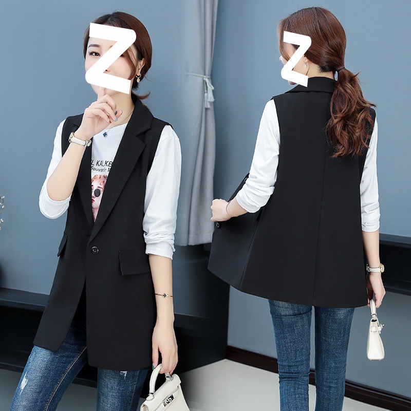 Fashionable vest for women, spring and autumn style, short black suit for petite ladies, small vest, Korean version, slimming, paired with a vest pic 3