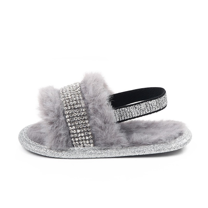 0-1岁宝宝鞋毛毛凉拖水钻室内宝宝鞋学步鞋批发 2760详情10