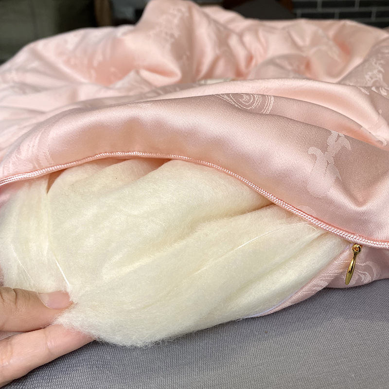 Light luxury 60S soy protein jacquard fiber quilt core, spring and autumn quilts, winter quilts, single and double soft quilts for students pic 20