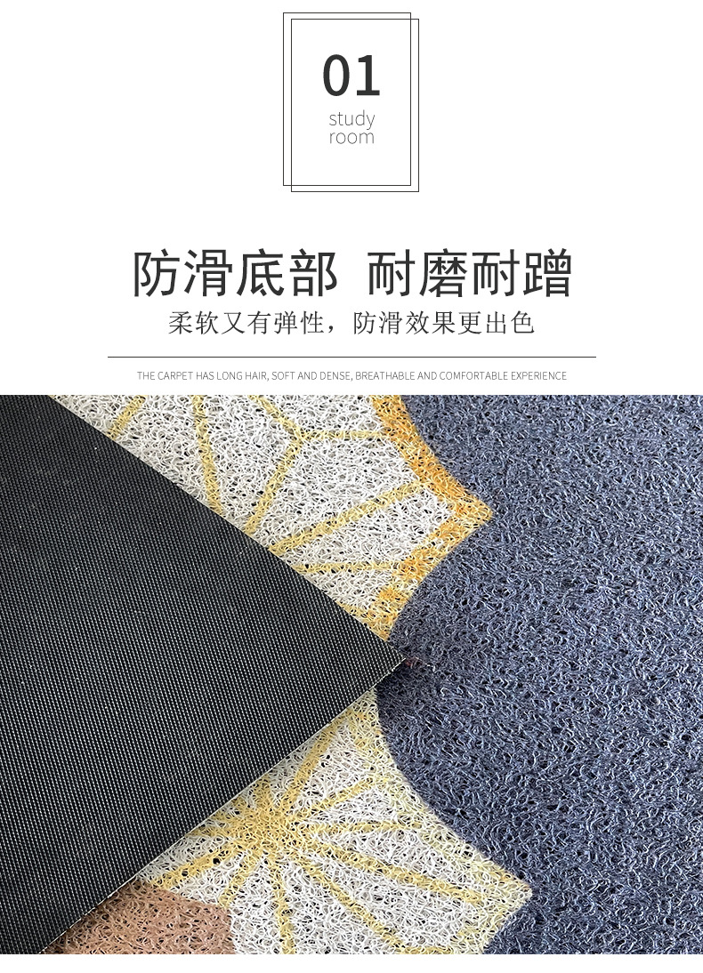 卡通可爱家用耐磨玄关大门口刮泥蹭土脚垫家用防滑耐磨丝圈地垫详情8