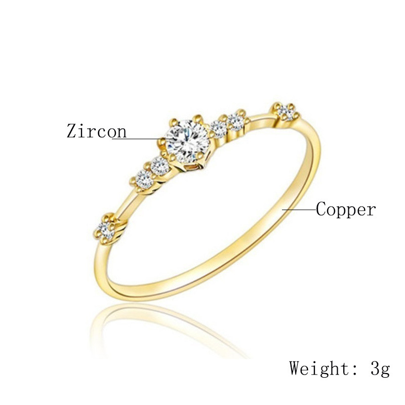Wish Cross-border bestseller accessories: Simple and fresh diamond rings for women, cross-border e-commerce creative style factory wholesale pic 12