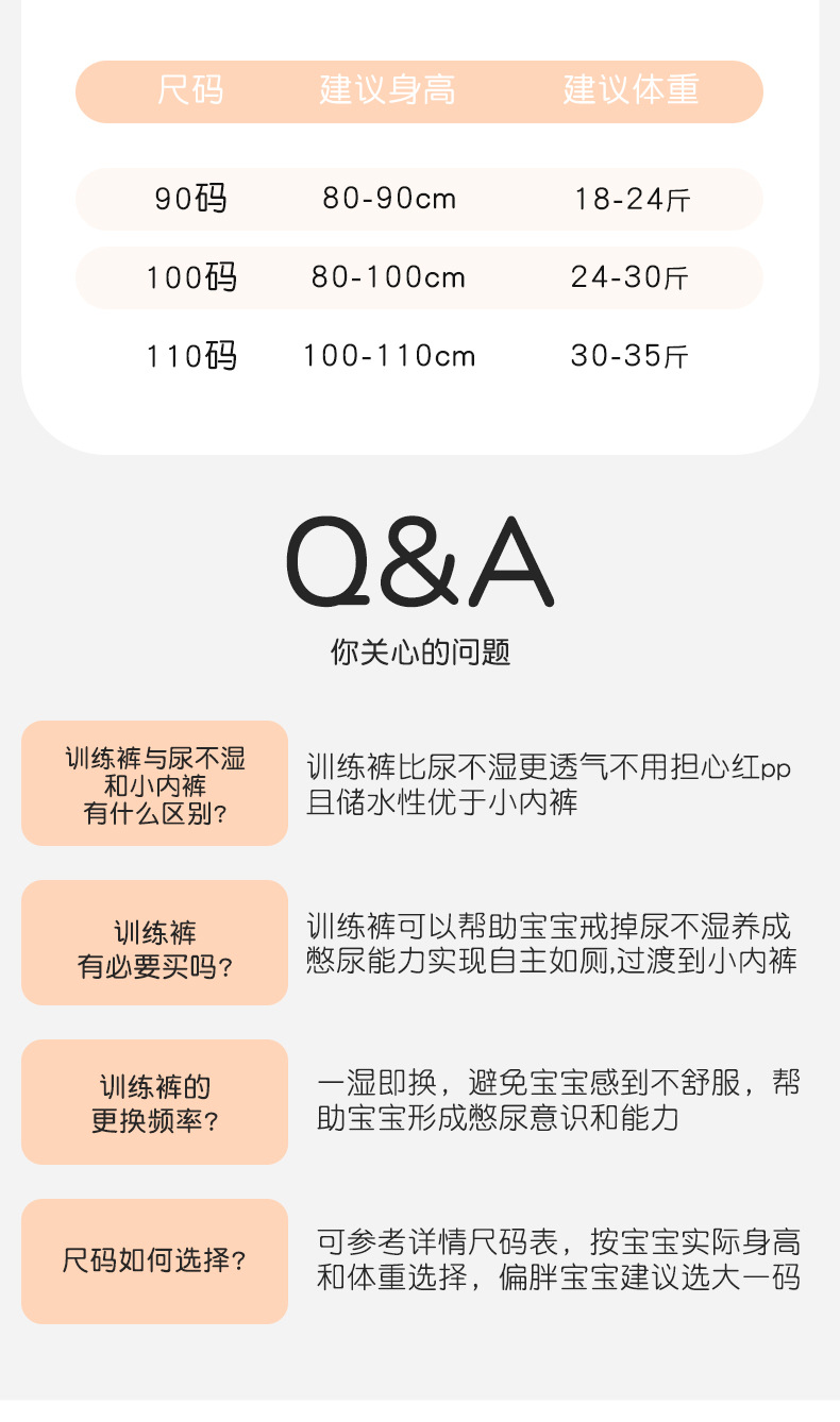 宝宝训练裤a类棉夏季透气可洗纱布儿童内裤女童戒尿裤婴儿尿布裤详情3