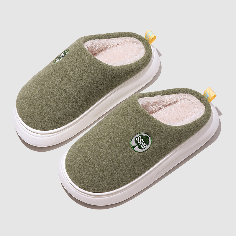 Wholesale of new autumn and winter home indoor and outdoor latex-filled cotton slippers for women, durable couple cotton slippers for men pic 6