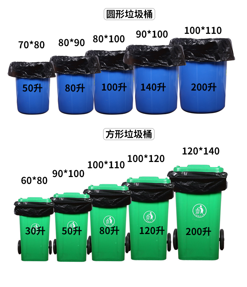 大垃圾袋批发加厚特大酒店物业环卫超大塑料袋子一次性大号垃圾袋详情12