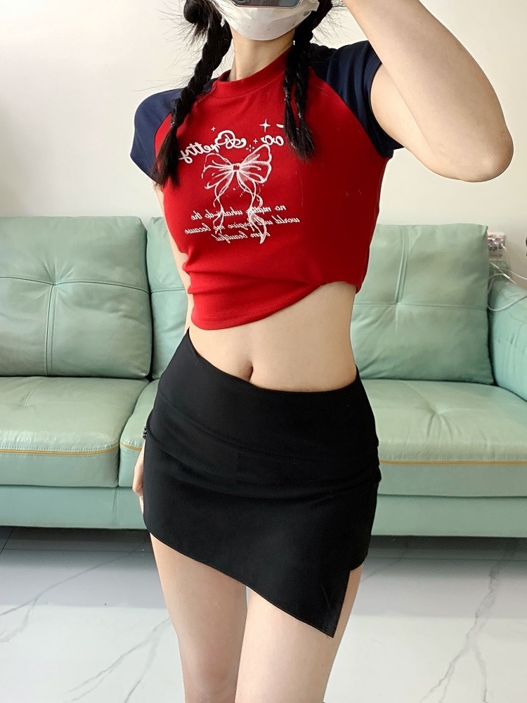 包臀开叉裙裤A字瑜伽短裤防走光美式百搭设计防走光设计运动短裤详情28