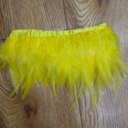 Wholesale from the manufacturer of large goose feather fabric with feather lamps, clothing accessories, DIY handicrafts, decorative colorful feather fabric edges pic 10