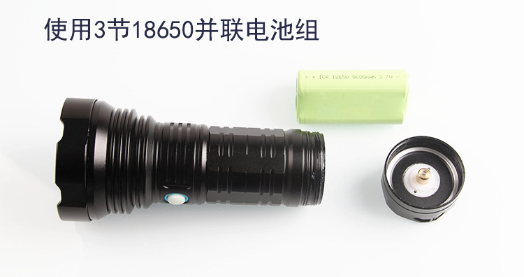 新款强光手电筒SST40LED灯泡2000流明超亮铝合金防水户外手电批发 pic 9