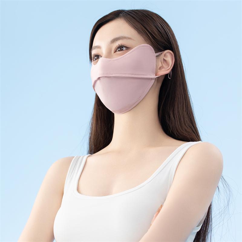 夏季冰丝防晒口罩女防紫外线护眼角立体防尘透气薄款户外面罩批发详情3